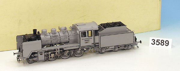 1 DINGLER Dampflok BR 24 070 der DRG, FineScale S: Achsfolge 1'C, mit 3 achs. Tender, 39 cm, F o t o g r a f i e r a n s t r i c h, hellgrau/schwarz, feine Metallausführung, neuwertig, im OKT.