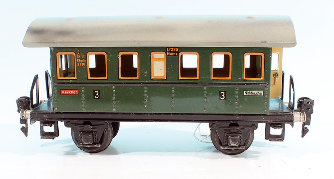 MARKLIN Donnerbuechse 1727/0: 18,5 cm, gruen, Dach grau neulackiert, Besichtigung erforderlich.
