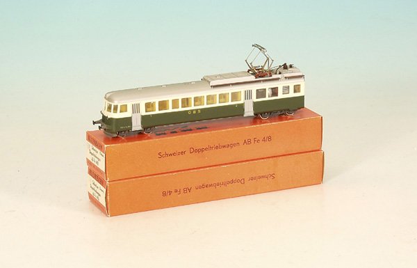 KLEINBAHN schweizer Doppeltriebwagen AB Fe 4/8,grün