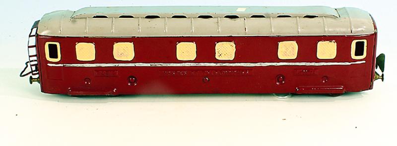 JEP franz. Postwagen: 36 cm, komplett neu lackiert, Gebrauchsspuren.