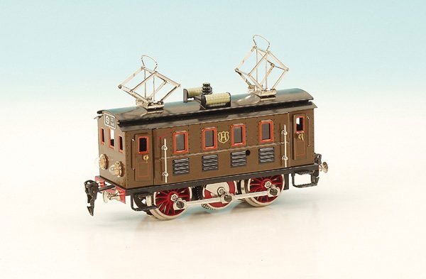 HEHR E-Lok RCS 12920: Fahrwerk 3 achs., Blindwellenantrieb, braun, Dach schwarz, sehr gut.