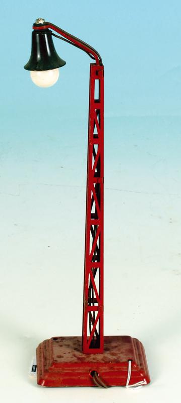 HEHR Replika Bogenlampe 13452/1: Hoehe 24,5 cm, Alterungs- und Gebrauchsspuren.