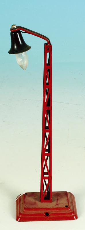 HEHR Replika Bogenlampe 13452/1: Hoehe 24,5 cm, Alterungs- und Gebrauchsspuren.