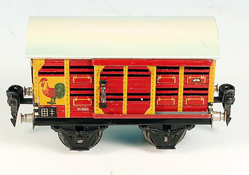 MARKLIN Kleinviehwagen 1686/0: 13 cm, Dach ersetzt, Wagenkasten gut erhalten.