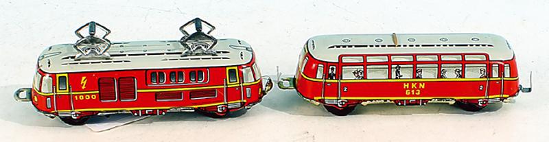 HUKI Schienenbus mit Beiwagen: guter Orig.-Zustand.