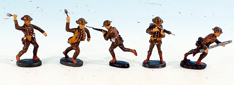 5 ELASTOLIN englische Soldaten (1 of 1)