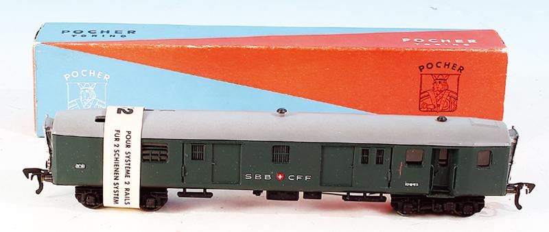 POCHER Packwagen 213/1 der SBB: neuwertig, im OKT.