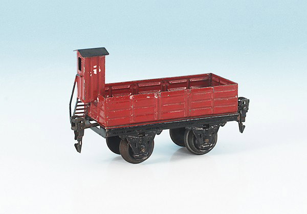 MÄRKLIN Hochbordwagen 1917/0: 12 cm, braun, guter Orig.-Zustand.