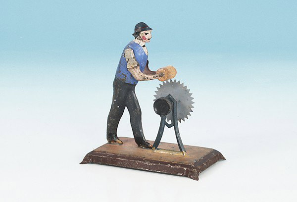 Betriebsmodell "KREISSÄGE": handlackiert, Gebrauchsspuren.