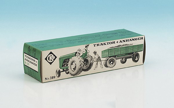 KELLERMANN Traktor mit Anhänger 389: neuwertig, mit Fahrer, im OKT.