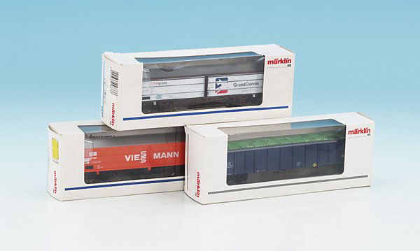 3 MARKLIN Gueterwagen: guter Zustand.