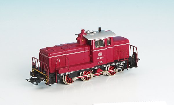 FLEISCHMANN Rangierlok BR 261 199-3: Kunststoff, fuer MARKLIN-System. Guter Zustand.