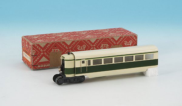 Replika Zwischenwagen fuer ST 800, gruen: Guss, aus Nachbauteilen gebaut, sehr gut, im Nachbau-Karton.