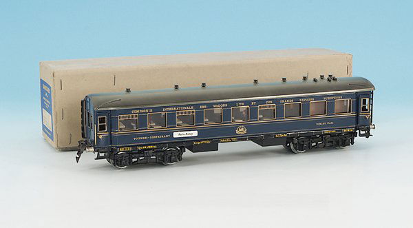 DARSTAED Speisewagen 1942/0 J G: 40 cm, blau, mit Inneneinrichtung, sehr guter Zustand, im OKT.