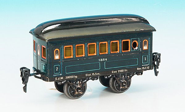 MARKLIN Personenwagen 1884/0: 13,5 cm, Orig.-Zustand, leichte Gebrauchsspuren.english Description: C 7-8