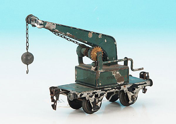 MARKLIN uralt Kranwagen 1851/0: deutliche Lackabplatzer.english Description: heavy paint damage, C 4