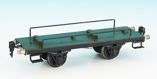 MARKLIN Flugzeugtransportwagen 1996/1: 24,5 cm, gruen/schwarz, Flugzeuge fehlen, Gebrauchsspuren. english Description: