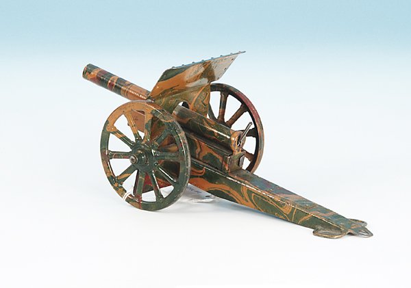 MARKLIN Erbsenkanone: 21 cm, Mimikry handlackiert, Orig.-Zustand, Gebrauchsspuren.