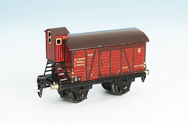 MÄRKLIN gedeckter Güterwagen 1691/0: 14 cm, noch guter Orig.-Zustand, minimale Gebrauchsspuren.