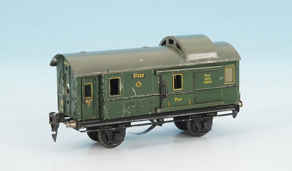 MÄRKLIN Packwagen 1732/0 B: falscher Schleifer, deutliche Lackschäden, Gebrauchsspuren.