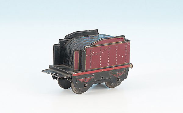 MÄRKLIN Tender 899/0: 11,5 cm, rot/schwarz lithogr., Gebrauchsspuren.