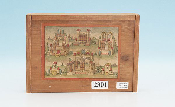 Holzbaukasten Türme und Tore: Vollständigkeit nicht geprüft, Besichtigung erforderlich.