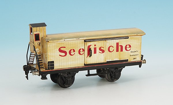 MÄRKLIN Seefischewagen 1991/1: 24 cm, mit Firnis überzogen, dieser stark nachgedunkelt, Zustandsnote: 3