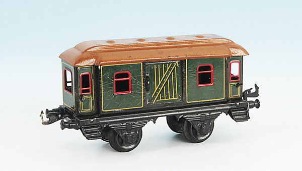 BING Packwagen 10/58: grün lithogr., gut erhalten.