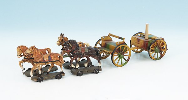 Militärgespann, Feldküche: mit 4 Pferden, guter Orig.-Zustand, leichte Gebrauchsspuren, Besichtigung erforderlich.