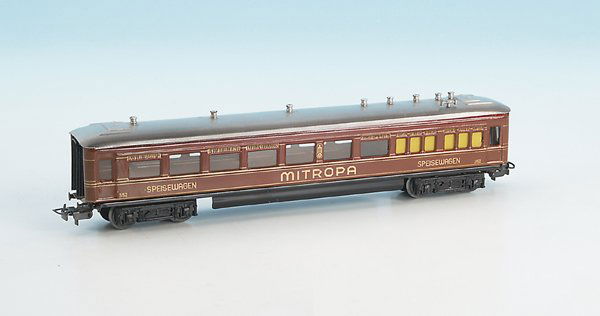 MÄRKLIN D-Zugwagen 352.6, neuwertig: Blech, seltene braune Ausführung, kl. Gussdrehgestelle. Ohne jedwede Lackfehler, alle Dachlüfter original. Klasse!