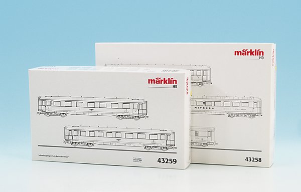 MÄRKLIN Schürzenwagenset "Berlin-Hamburg" 43258,: 5 tlg., neuwertig in zwei OKTs