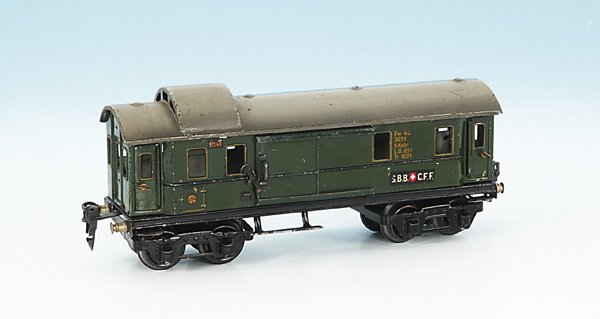 MÄRKLIN Packwagen 1754/0 F.B.B. - C:F.F.: 24,5 cm, Originalzustand, Gebrauchsspuren