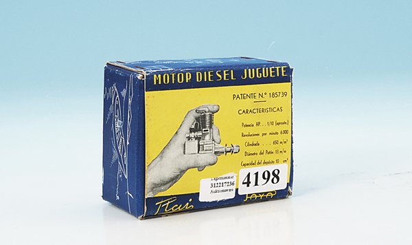 PAYA Rennwagenmotor: Aluminiumguss, guter Orig.-Zustand, im OKT mit Gebrauchsanweisung, Fuktion nicht geprüft