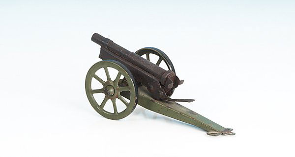 MÄRKLIN Amorceskanone: 13,5 cm, einfach Ausführung, Orig.-Zustand, Gebrauchs- und Alterungsspuren.