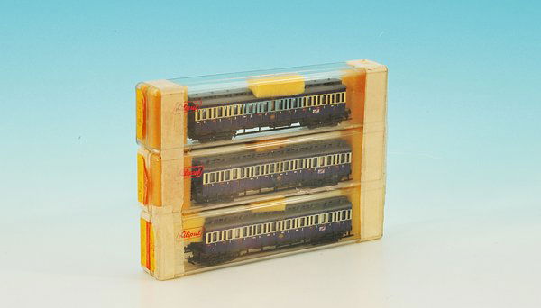 3 LILIPUT Personenwagen "RUHR-SCHNELLVERKEHR": guter Zustand, im OKTs.