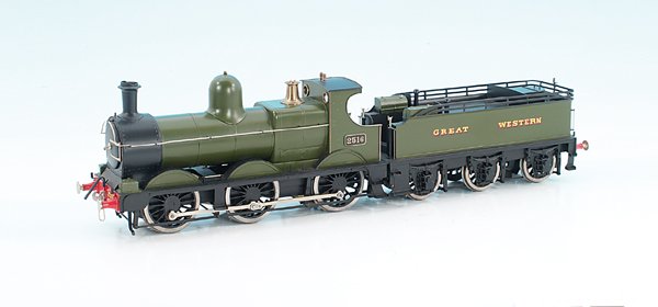 engl. Dampflok 2516 der GW, Spur 1, Hersteller BEESON ?: C, mit 3 achs. Tender, 49 cm, grün/schwarz handlackiert, sorgfältiger Modellbau, guter Zustand.