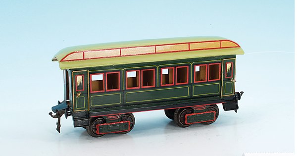 MÄRKLIN/MARKLIN D-Zugwagen 1841/1: n e u l a c k i e r t, 27 cm, Blechspeichenräder, Hakenkupplungen, sehr akkurate Neulackierung, jedoch ohne Flair, Besichtigung erforderlich.