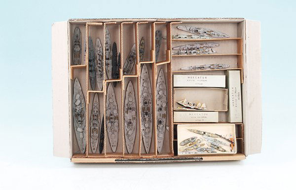 Konvolut WIKING u.a. Kriegsschiffe: ca. 30 Stück, verschiedene Größen, Besichtigung erforderlich.