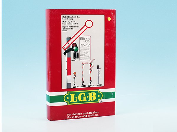 LGB Signal 50940: Schaltmagnet und Gleise fehlen, sonst gut erhalten, im OKT.