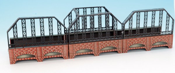 BING Eisenbahnbrücke, Spur 1: 3-teilig, ohne Auffahrten, bunt lithogr., akzeptabler Orig.-Zustand, Besichtigung erforderlich.