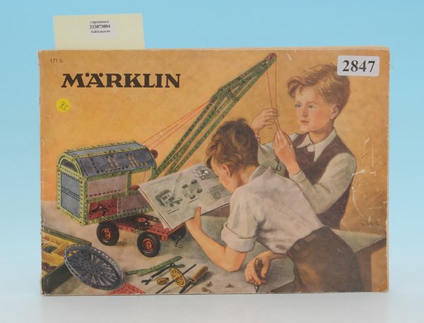 MÄRKLIN Bauanleitungsheft 171 b: für Metallbaukasten, Orig.-Zustand, leichte Gebrauchsspuren.
