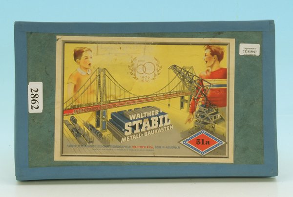 WALTHER s Stabilbaukasten Nr. 51 A: guter Zustand, Vollständigkeit nicht geprüft, Besichtigung erforderlich.