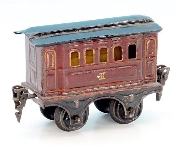 MÄRKLIN Personenwagen 1861/0, handlackiert: Blechspeichenräder, erhebliche Gebrauchsspuren, Besichtigung erforderlich.