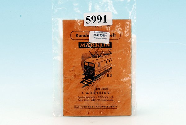 DOERING Kundendienstheft für MÄRKLIN 3034: sehr gut erhalten, von 1962, selten!