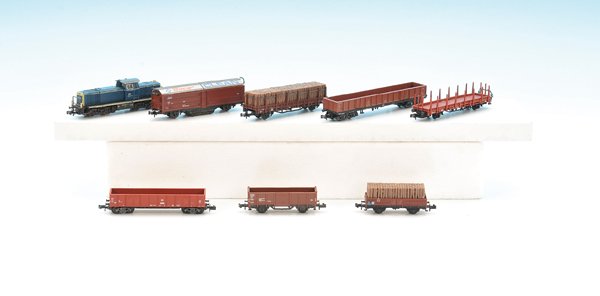 Spur N Güterzug mit BR 290: einige Gebrauchsspuren.