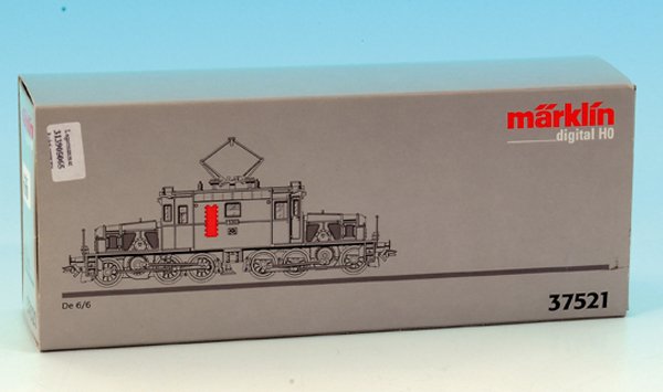 MARKLIN E-Lok 37521, digital: BR De 6/6 der SBB, rotbraun, neuwertig, im OKT.