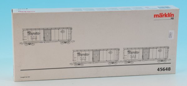 MARKLIN amerik. GÃ¼terwagenset 45648: neuwertig, im OKT.
