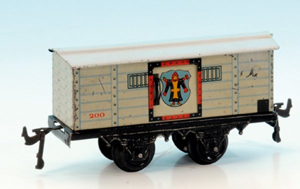 BING Bierwagen "MÃ¼chner Kindl": 14,5 cm, Orig.-Zustand, leichte Gebrauchsspuren.