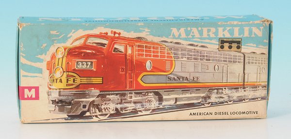 MARKLIN amerik. Diesellok 3060.2: Guss, ein Signalhorn abgebrochen, Alterungs- und Gebrauchsspuren, im OKT.