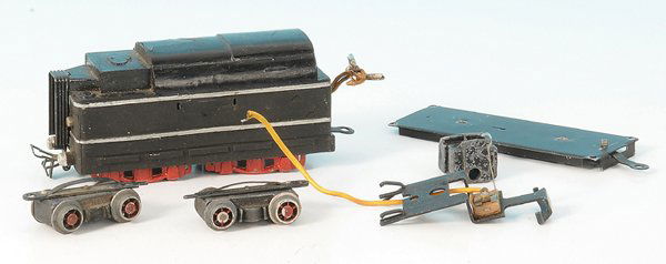 Konvolut SK 800 Teile: Tender (rissig), Tenderboden, 2 Vor-/NachlÃ¤ufer und GestÃ¤ngeteile. Besichtigung erforderlich!